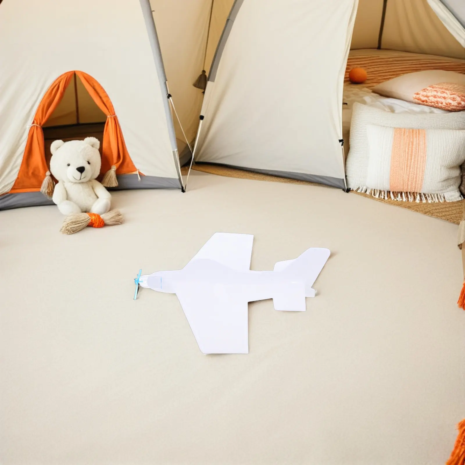 

1Set Paintable White Foam Glider Airplane Kit DIY Assembly No Glue Required Lightweight Educational Craft Plane for Family