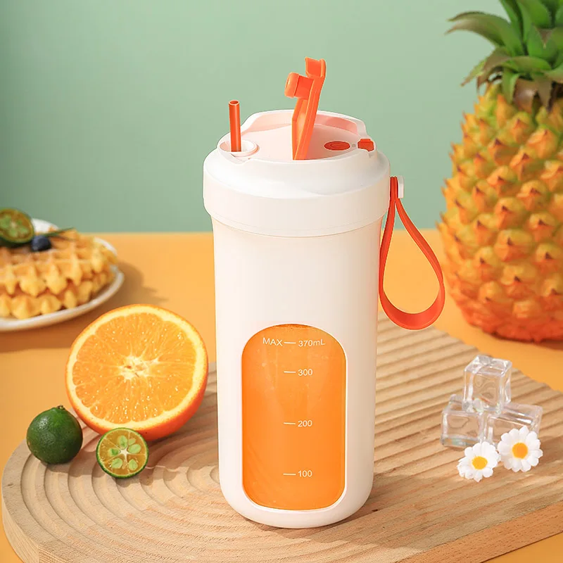 

Portable Juice Cup With Straw Precision Steel Mini Electric Fruit Juicer Home And Outdoor USB Charging Accompanying