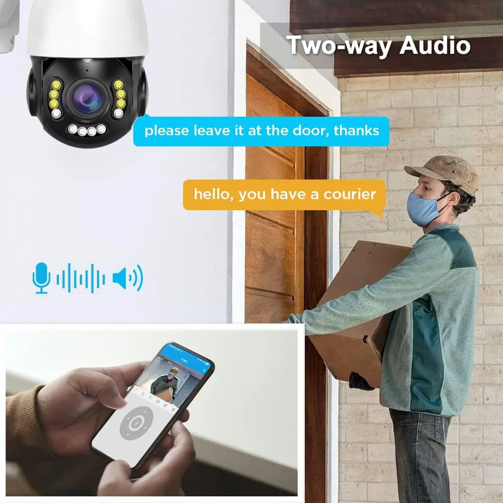 10CH 8MP WiFi POE PTZ Security Camera System 38x Zoom Color Night Vision CCTV Video Surveillance System Kit