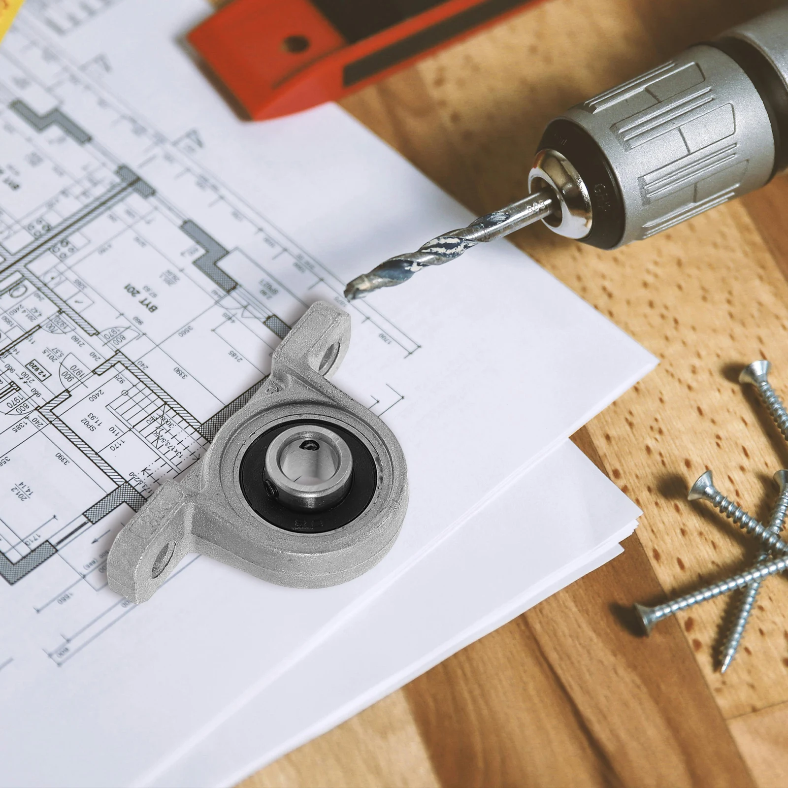 4 Pcs Zinc Alloy Bearing Seat Flange Mounted Shaft Support Pillow Block Bearings Miniature Design Easy Installation High