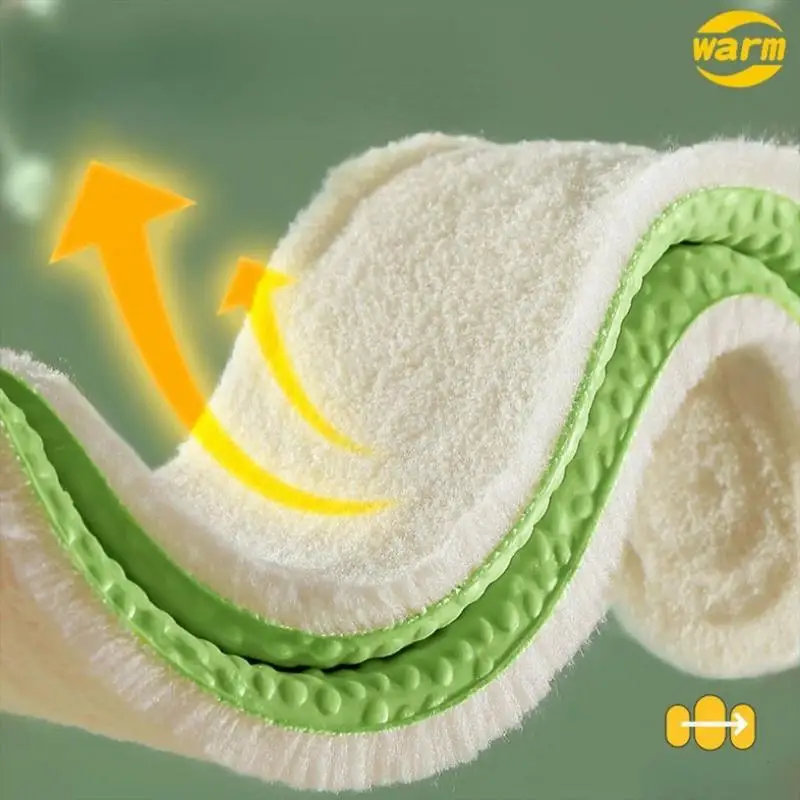 Thick Padded Insole Plush Molded Insole With Wormwood Extract Breathable Padded Insole Thermostatic Self-heating Warmth cotton