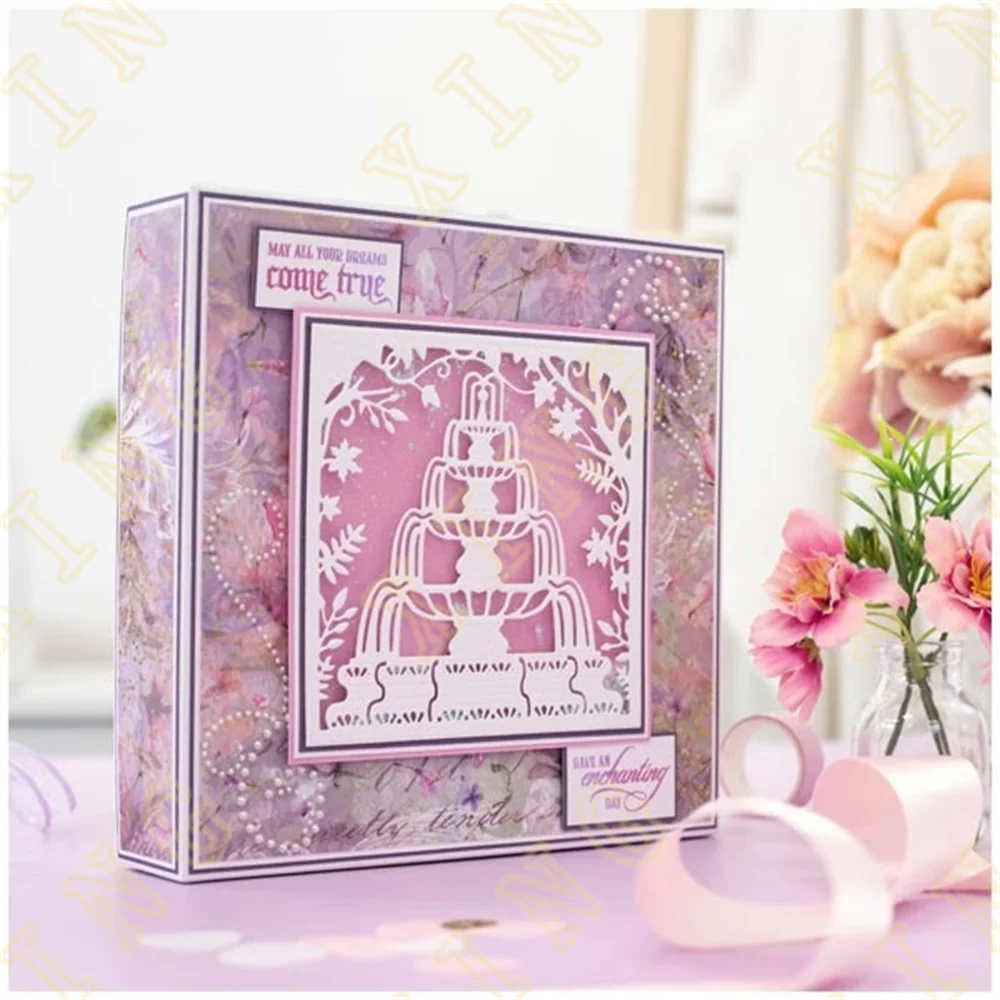 Fabulous Fountain New Metal Cutting Dies Scrapbook Diary Decoration Stencil Embossing Template Diy Greeting Card Handmade