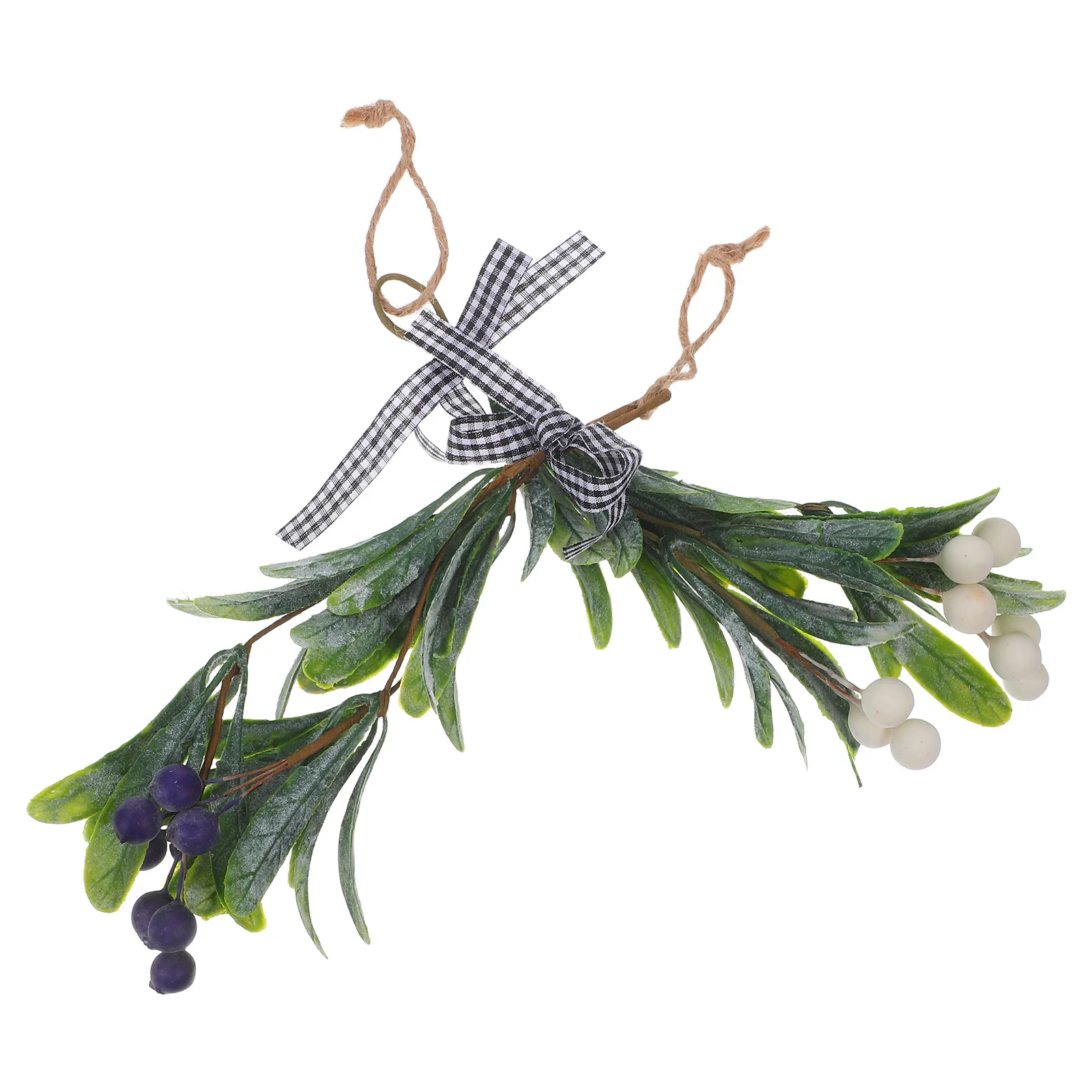 

2 шт., искусственные ветки омелы, рождественские подвесные украшения, дверные сувениры, искусственные ягоды, украшение для рождественской вечеринки, ветка растений