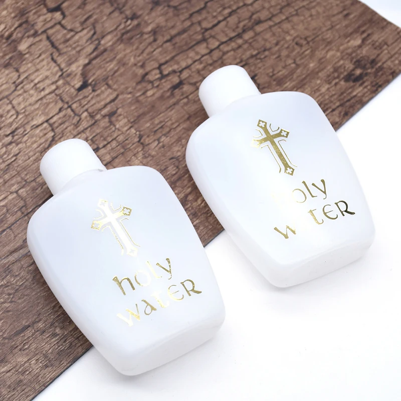 1 confezione da 60ml Creative Jesus Cross Pattern Holy Water Bottle robusto portatile durevole Prime Church Holy Water Bottle