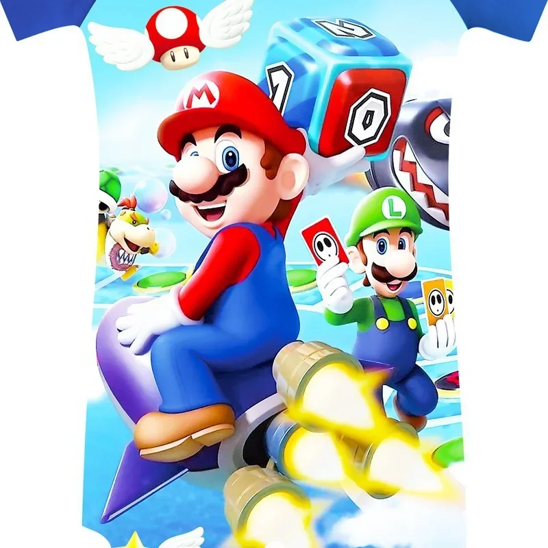 2024 Super Mario anime figure Mario Boy Swimsuit Children Cartoon One-Piece Swimsuit Summer Beach Resort Pool Party Clothes