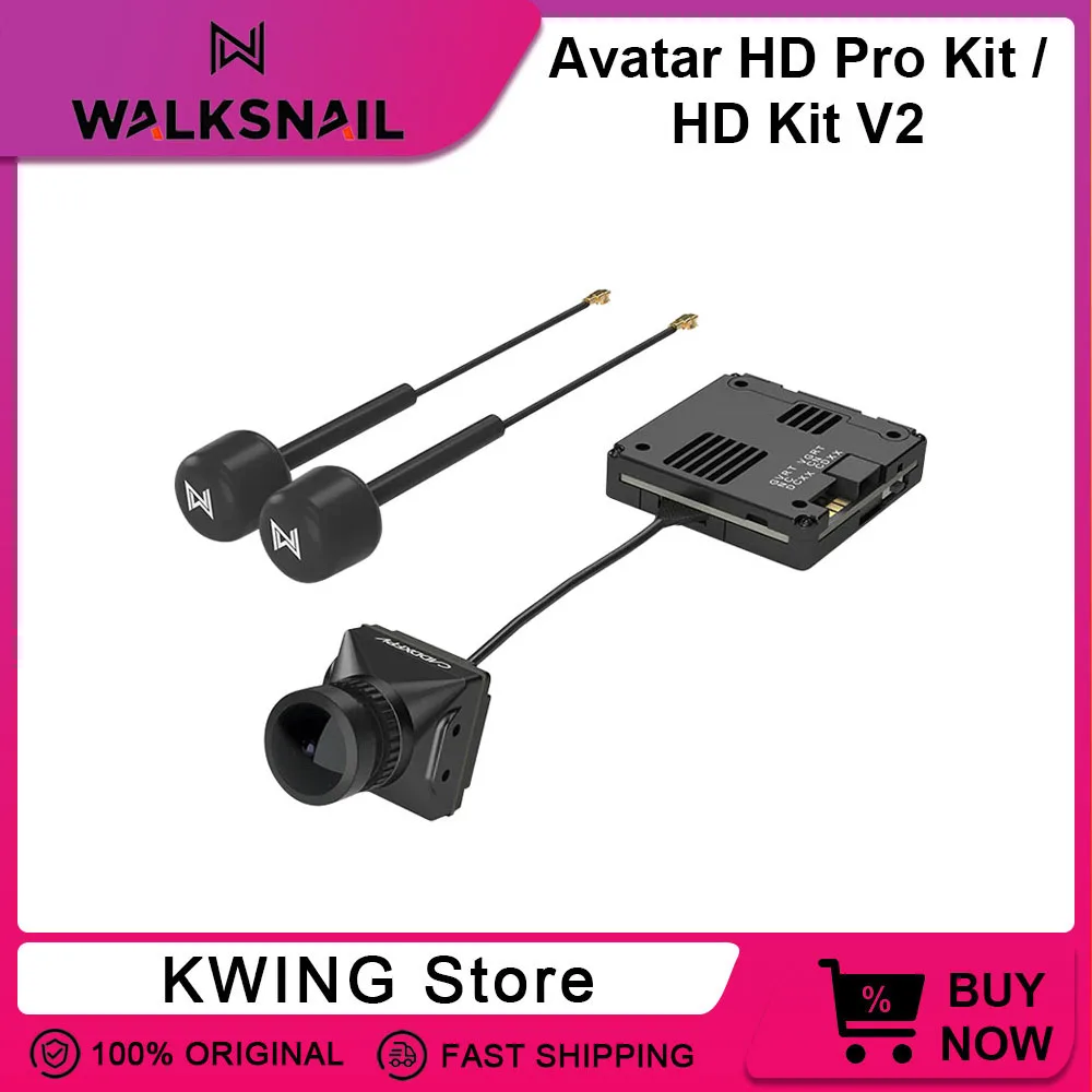 CADDX Walksnail Avatar HD Kit V2 /Avatar HD Pro Kit (Dual Antenna Version) Gyroflow 32G 1080P 120FPS For FPV Drone RC Quadcopter