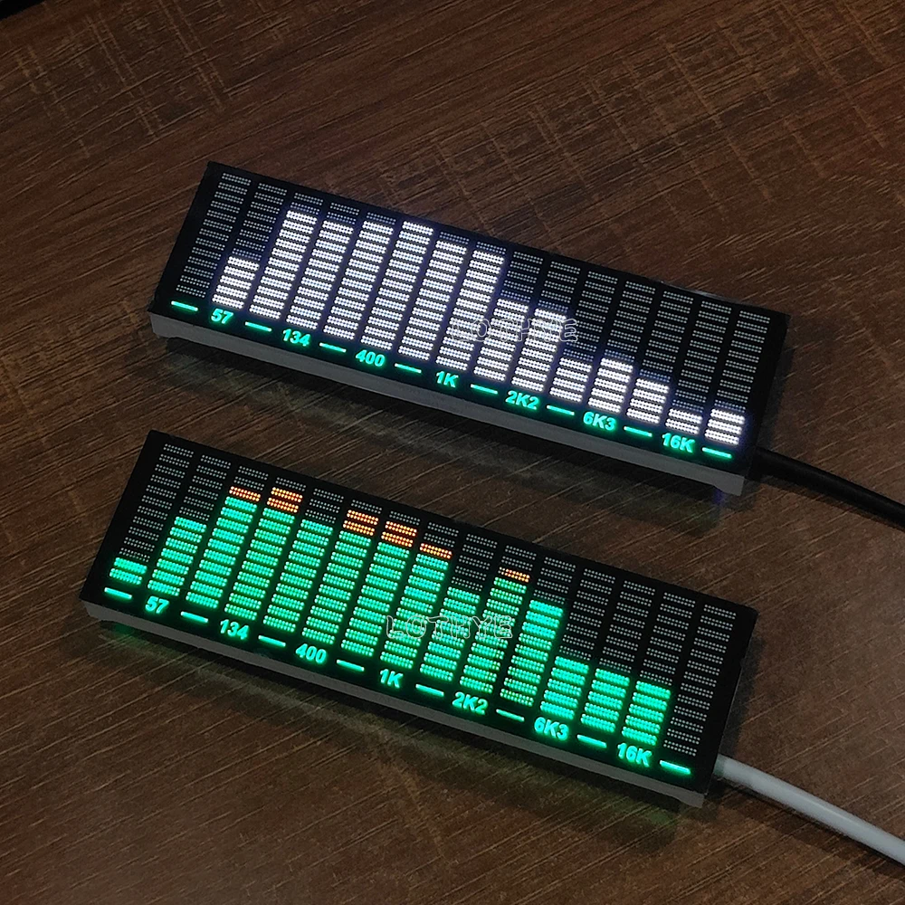 Voice Control Music Spectrum Multi-mode LED Pickup Rhythm Analyzer Light Display Audio Level Indicator VU Meter Atmosphere Lamp