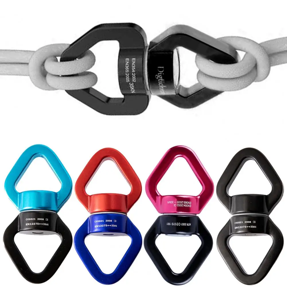 10.5*5.5cm Swing Swivel Aluminum Alloy 30KN Swing Rotating Ring Aerial Yoga Hammock Connector Rock Climbing Bearing Swivel Hook