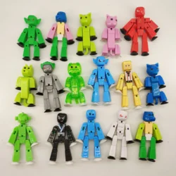 3-10Pcs Sucker Sticky Robot Action Figures Funny Joint Stickbot Puppet Filming Studio Animation Tabletop Kid Toy Birthday Gift