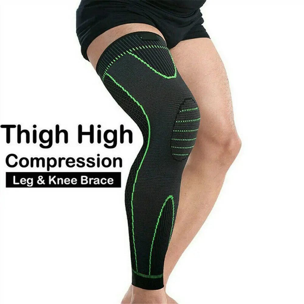 Knee Support Brace Compression Long Full Legs Sleeve Arthritis Running Gym Sport Knee Pads