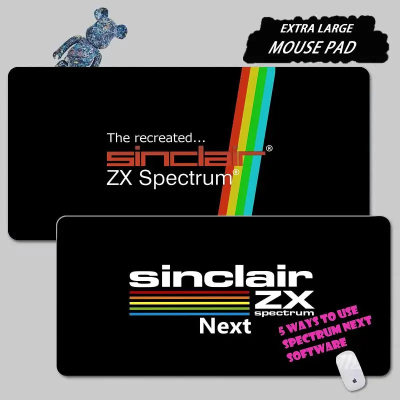 Sinclair ZX Spectrum Mouse Pad Tapetes de Mesa Teclado, Borracha Kawaii, Tapete de Mesa Antiderrapante, XXL,90x40cm