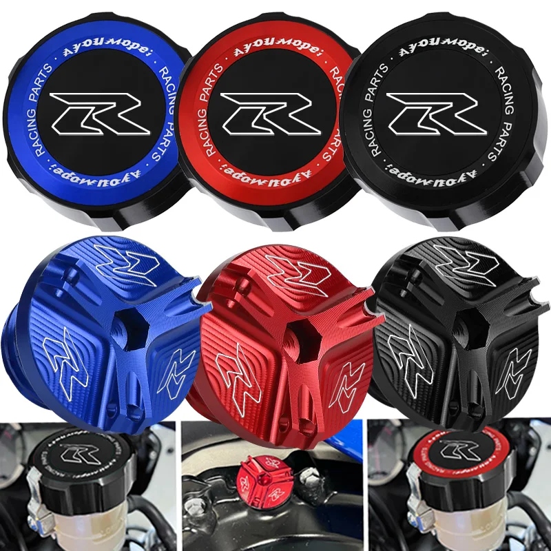 Tapa de depósito de líquido de frenos delantero para motocicleta, tapa de llenado de aceite de calcetín para Suzuki GSXR 600 750 1000 GSX-R 600 750 1000 GSXR 600