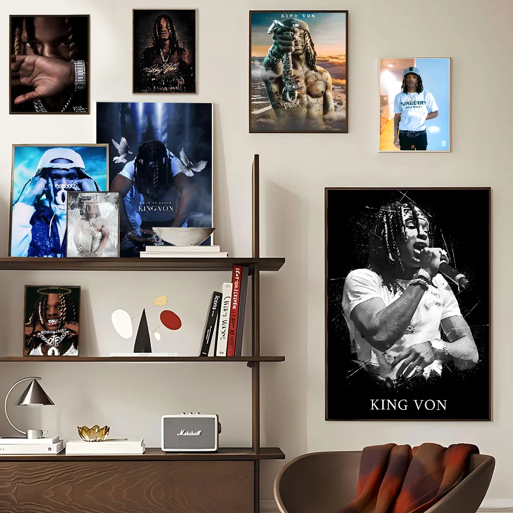 

Rapper K-King Cool V-Von Movie Sticky Posters Retro Kraft Paper Sticker DIY Room Bar Cafe Aesthetic Art Wall Painting