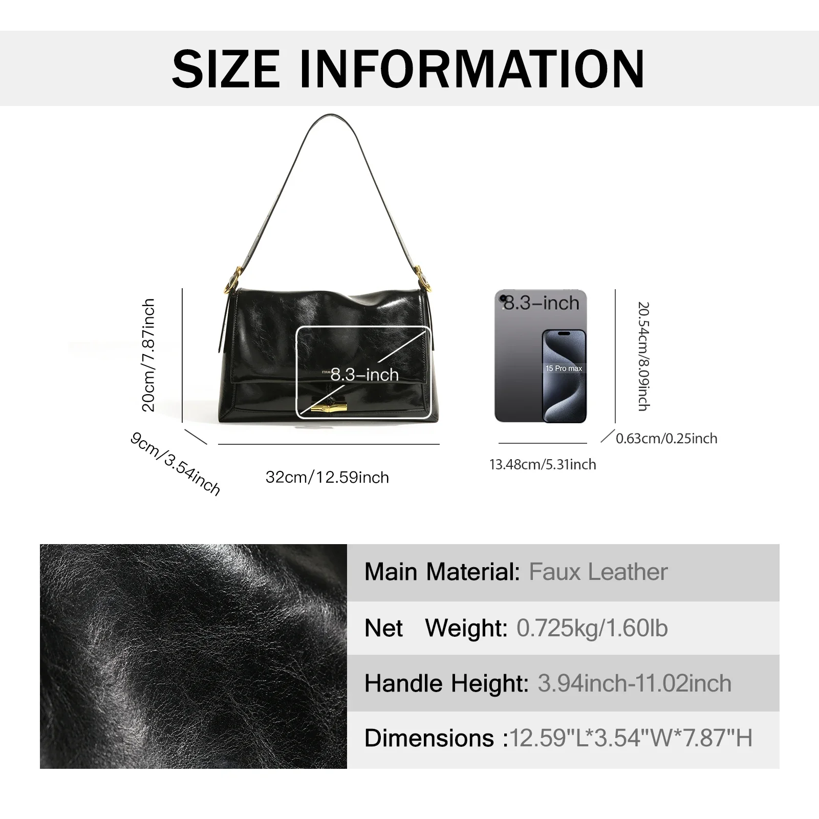 ITAMOOD Women Tote Bag Real Leather Large Capacity Cowhide Underarm Single Shoulder Crossbody Bag Female Replica Christmas Gift