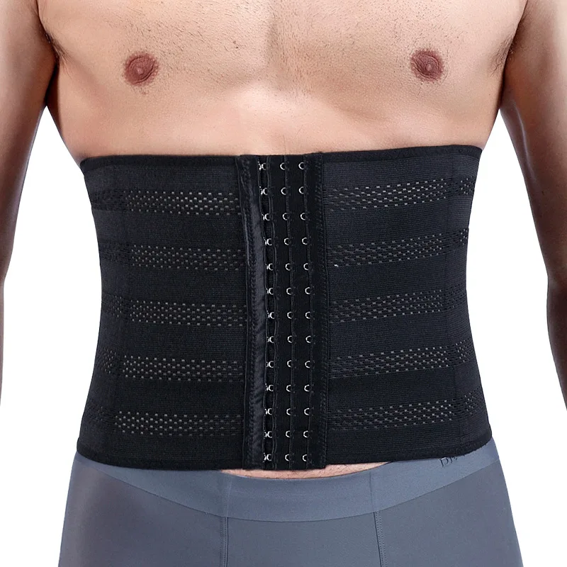 Heren Verstelbare Taille Trainer Trimmer - Fitness Ademende Shapewear - Mesh Buikcontrole Buikomslagband Workout