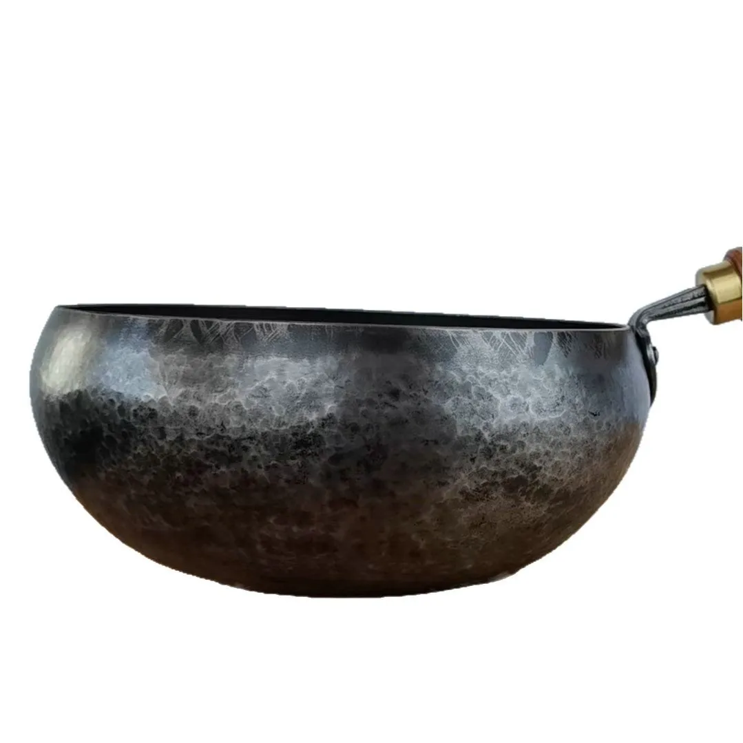 

DSA household kitchen iron pot big belly pure hand-forged wrought iron pot uncoated non-stick household cooking soup pot