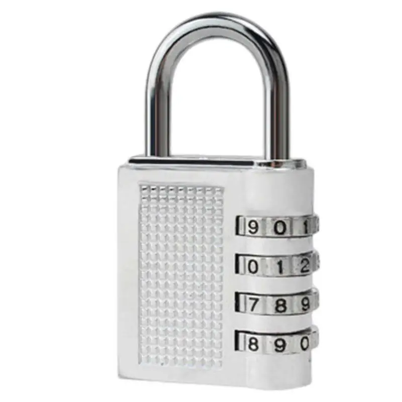 4 Digit Padlock Long Shackle Outdoor Waterproof Gym Locker Lock Small Padlock Sports Locker Fence Gate Toolbox Case Hasp Storage