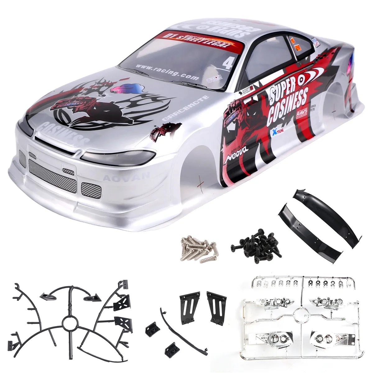 

1/10 RC Car Body Shell Modification 190mm on Road Drift for S15