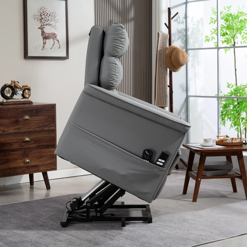 الحديثة الفاخرة واحدة الطاقة الكهربائية وضع شقة الناهض كرسي أريكة كرسي مجموعة النسيج المفروشات المعدنية لكبار السن عالية الحمل #6