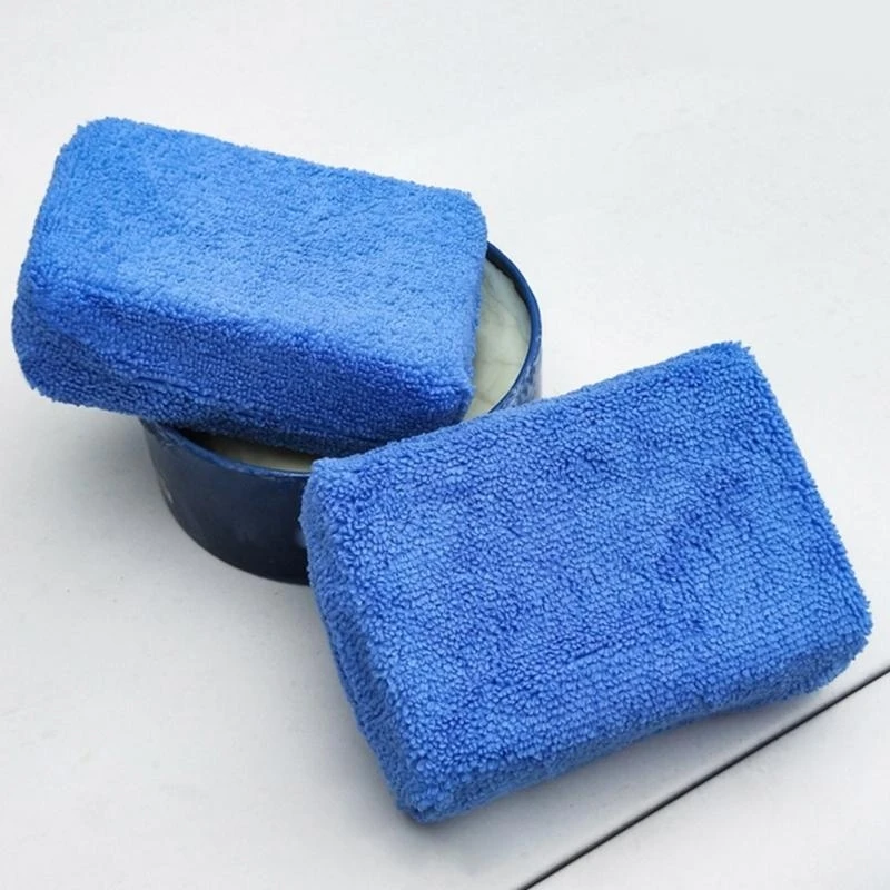 Microfiber Detailing Car Polishing Waxing Sponge Square Shaped Pressing Foam