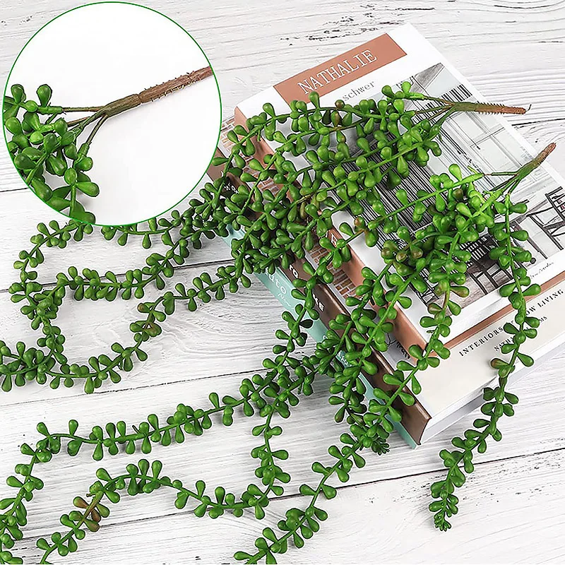 Artificial Plant Vine Hanging Green Leaves Home Garden Decoration Outdoor Fake Plant Greenery Wall Wedding Garland Balcony Decor