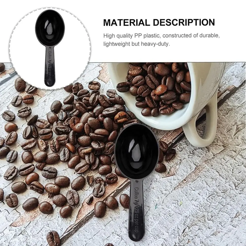 Multifunction Plastic Measuring Teaspoon Scoop Black 15ml Coffee Beans Container Scoop Coffee Scoop Home