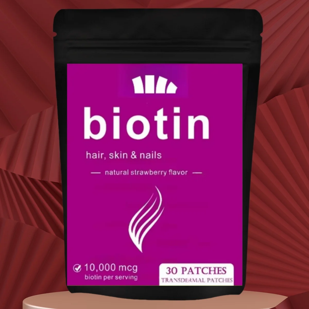 

30 Patches Multi Collagen Plus Transdermal Patches with Biotin, Vitamin C for Women & Men Hair Hair, Skin & Nails Support