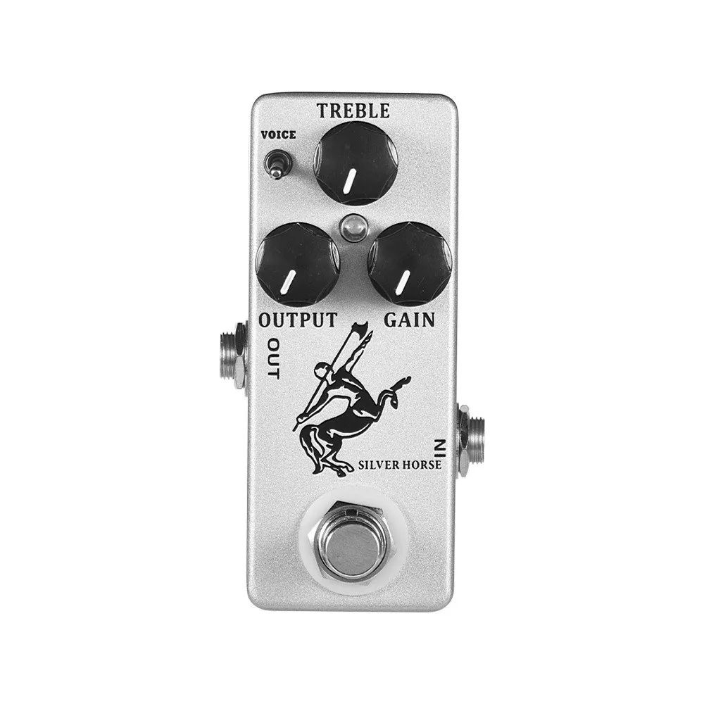 MOSKY Silver Horse Guitar Effect Pedal Mini Klon Centaur Effect Pedal Overdrive/Boost Effects Processors Volume Reverb Tremolo