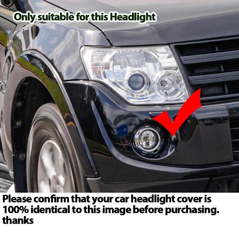 Transparent Headlight Lens Left Right Lampshade Protective Cover For Mitsubishi Pajero V87 V93 V97 V80 NS NT NW NX Exceed 07-20