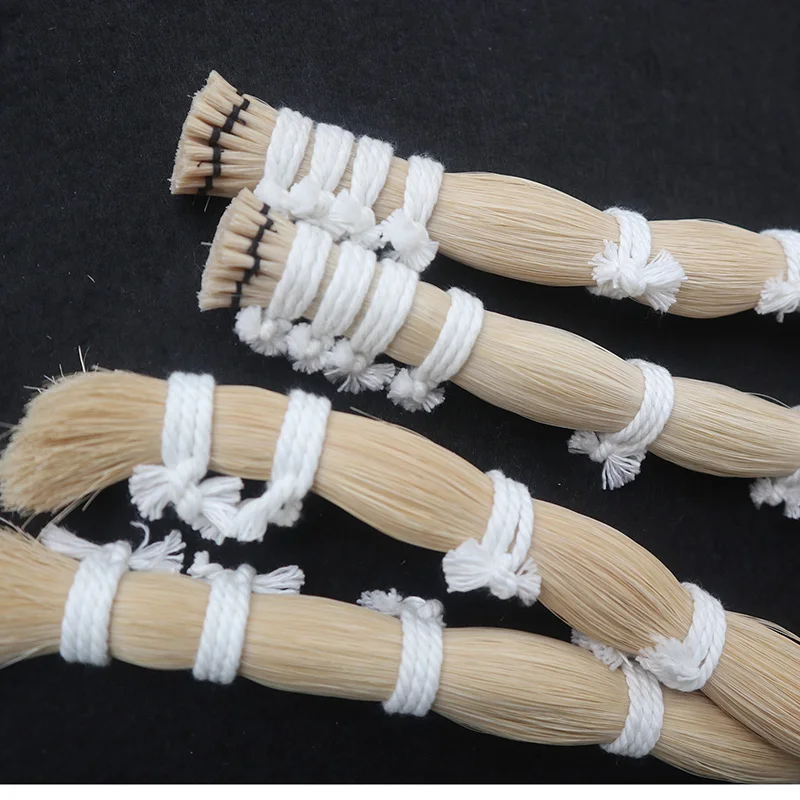 30 Hanks Real White Cello/Double bass/Violin Bow Hair Natural Mongolian White Horsetail Hair, Horsetail/Horse hair