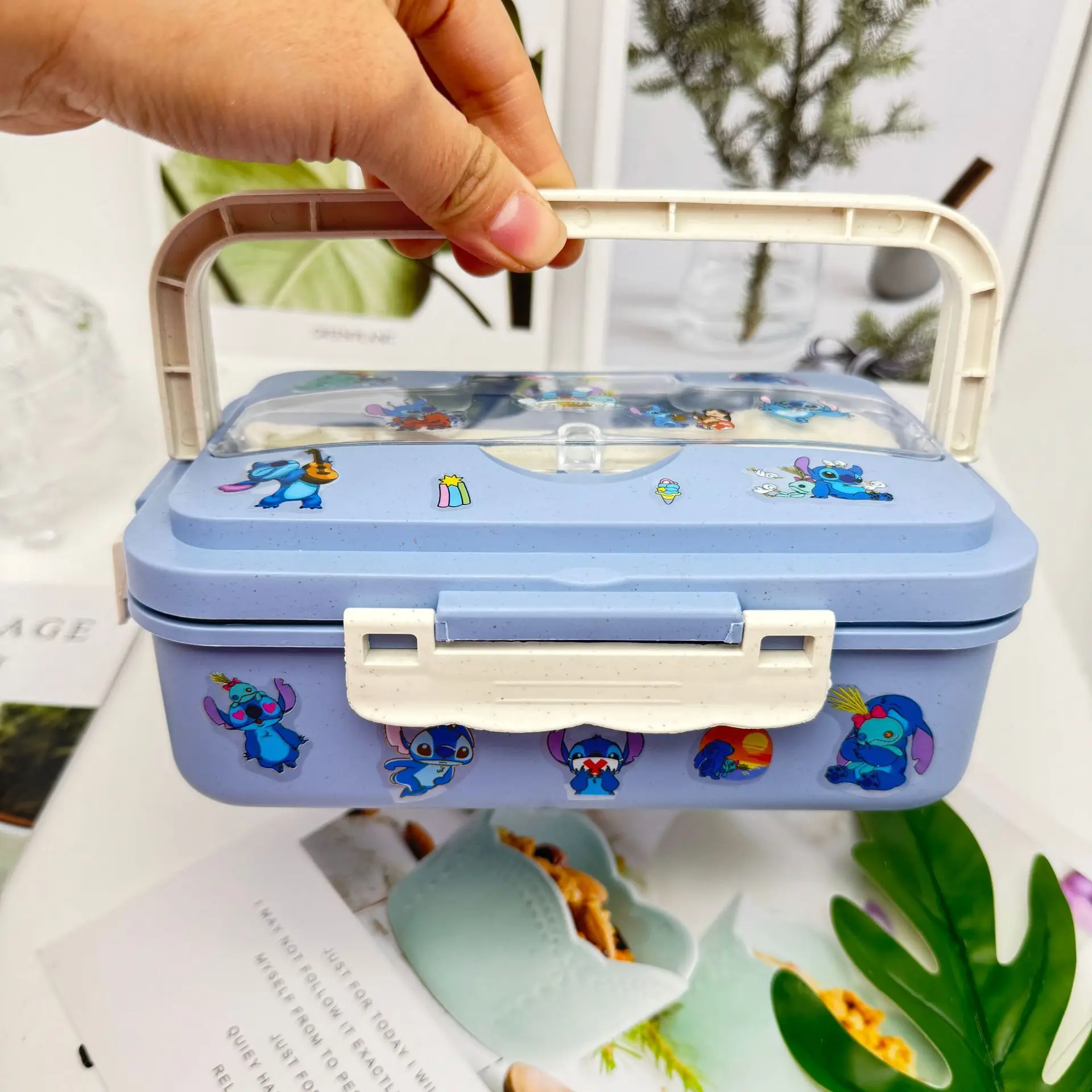 

1pcs lovely bento box portable portable lunch box lunch box separation