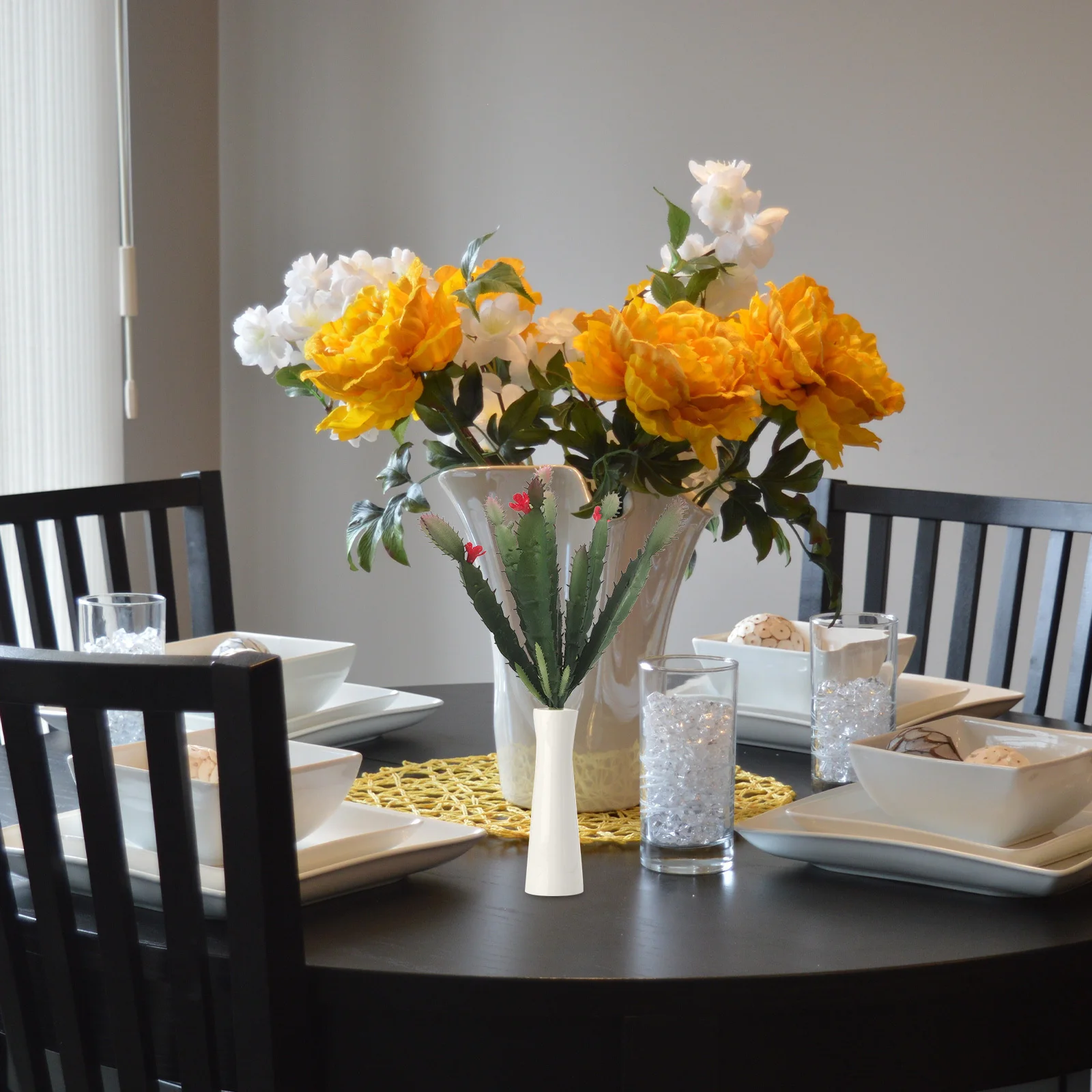 

Mini Artificial Succulents Lifelike Fake Cactus Realistic Plastic Desert Plants For Office Desk Home Decor Faux Cactus Plants