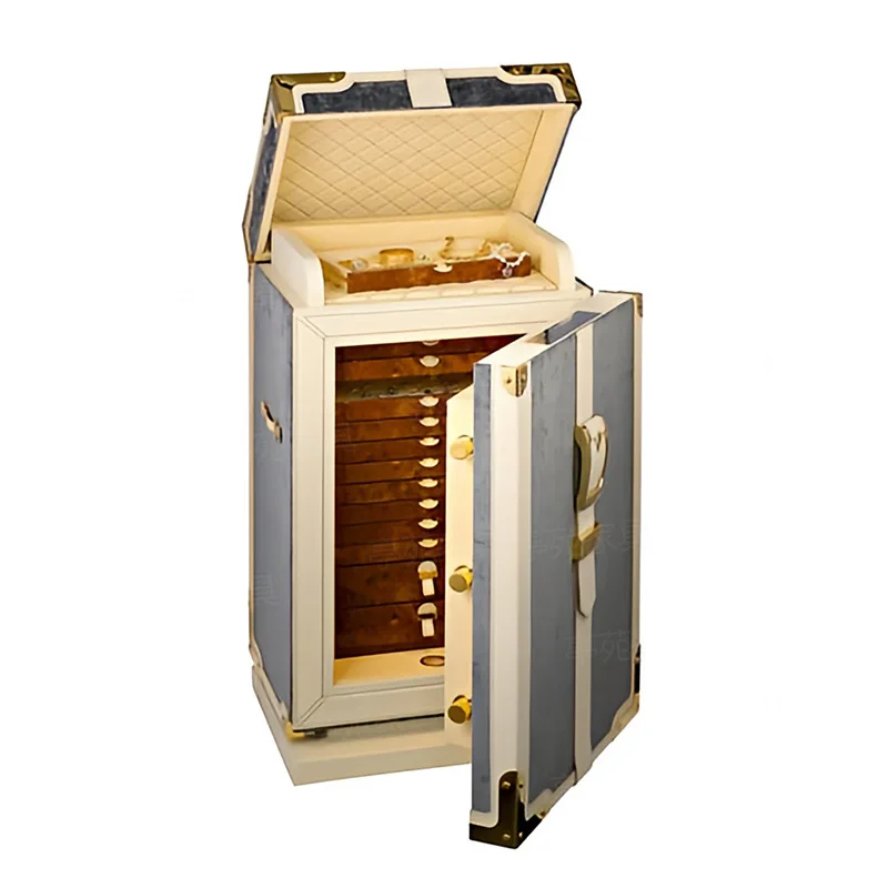 Light luxury high-end jewelry storage cabinet, home anti-theft safe, villa luxury artistic jewelry cabinet with lock
