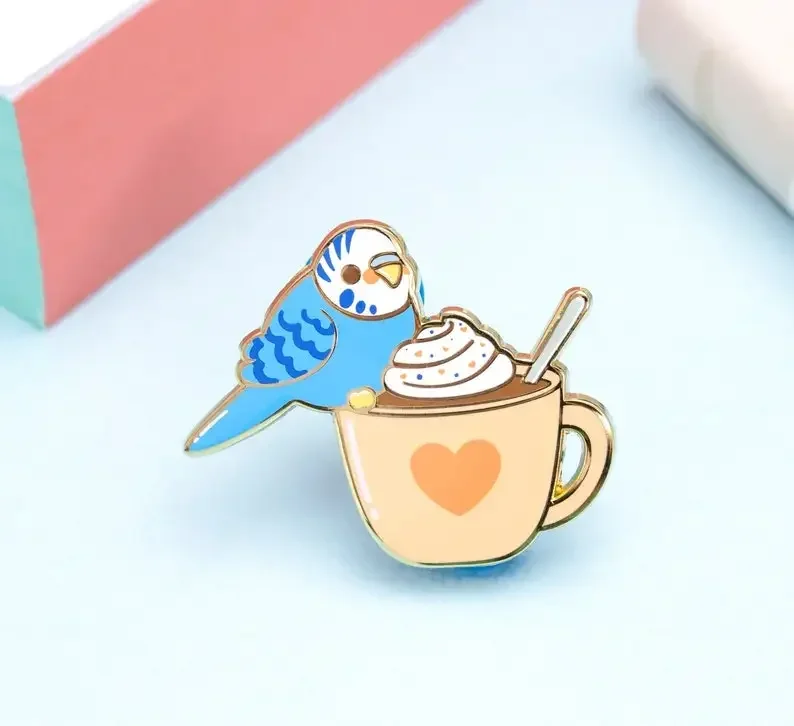 Budgie Cocoa, Hard Enamel Pin（It's not soft enamel）