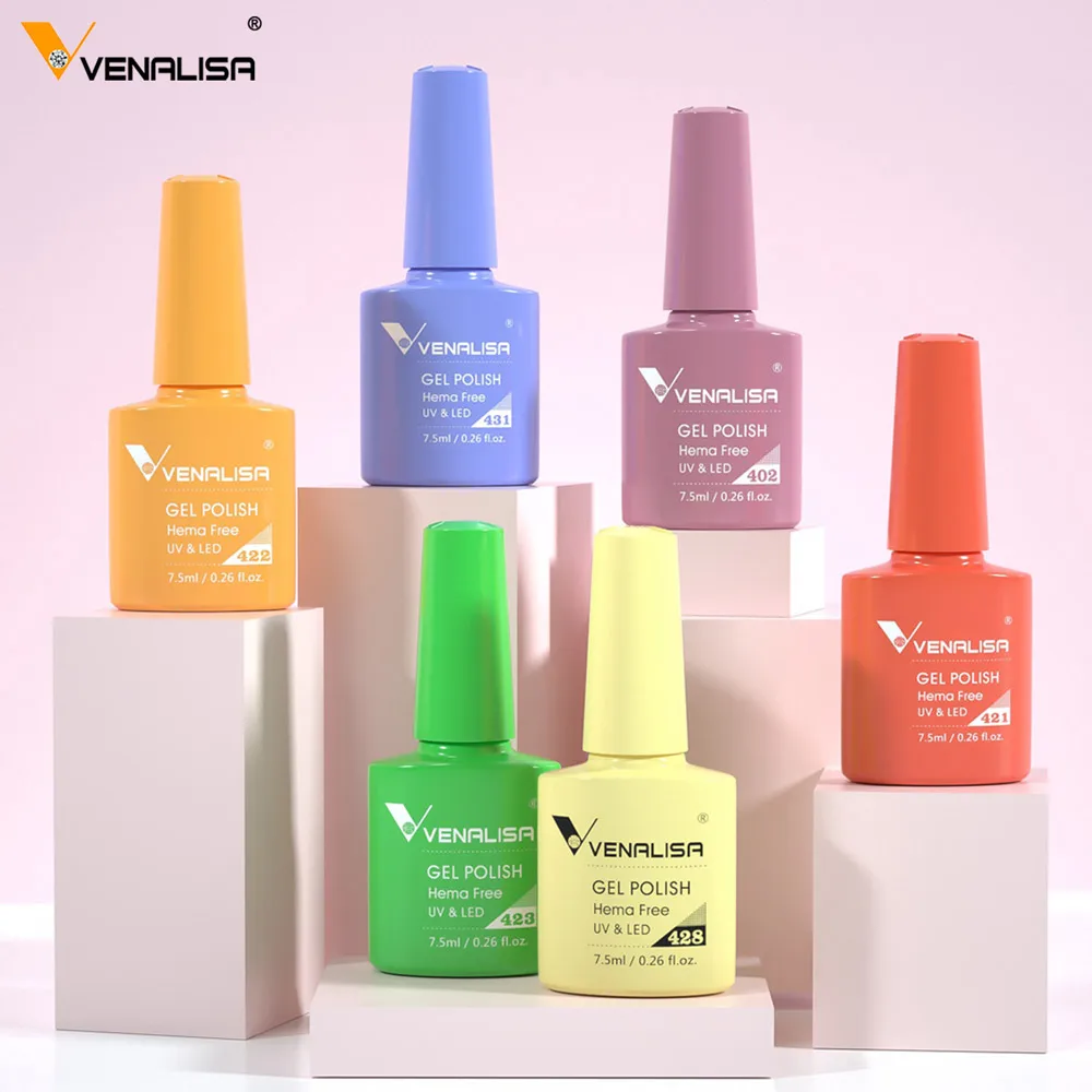 VENALISA Esmalte em gel para unhas VIP4 Novo 7.5ml Hema Free Semi Permanente Soak off UVLED Verniz em gel para unhas Lindo cor laca em gel para unhas