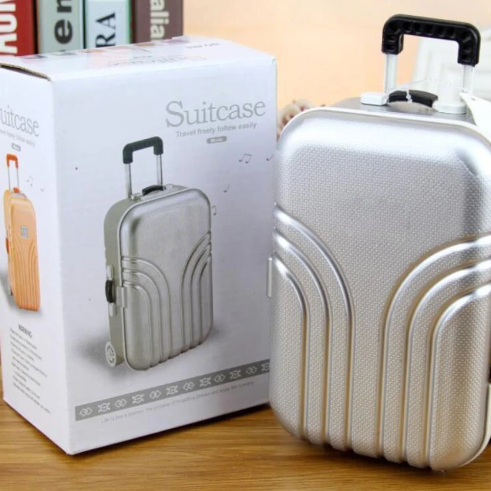

1Pcs Mini Luggage Piggy Bank Money Saving Pot Plastic Coin Box Kids Children Educational Gift Mini Saving Pot Luggage Piggy Bank