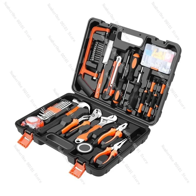 Home Repair Toolbox Set Complete Household Hardware Tool Kit Multifunction Electrician Maintenance Combination Box with