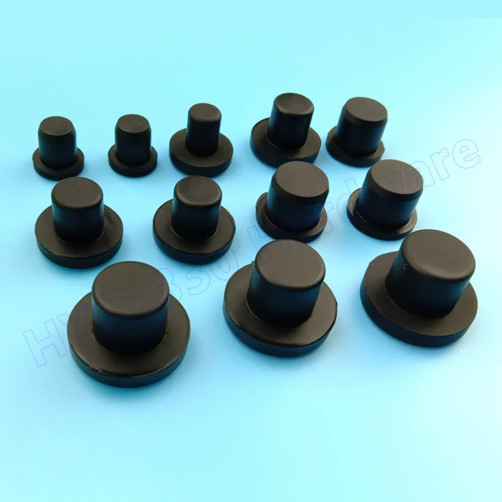 Solid Sealing Plug, 2mm - 14mm Silicone Rubber Hole Caps, T-shaped Seal Stopper, High TEMP Dustproof Plug, Inserts Bungs End Cap