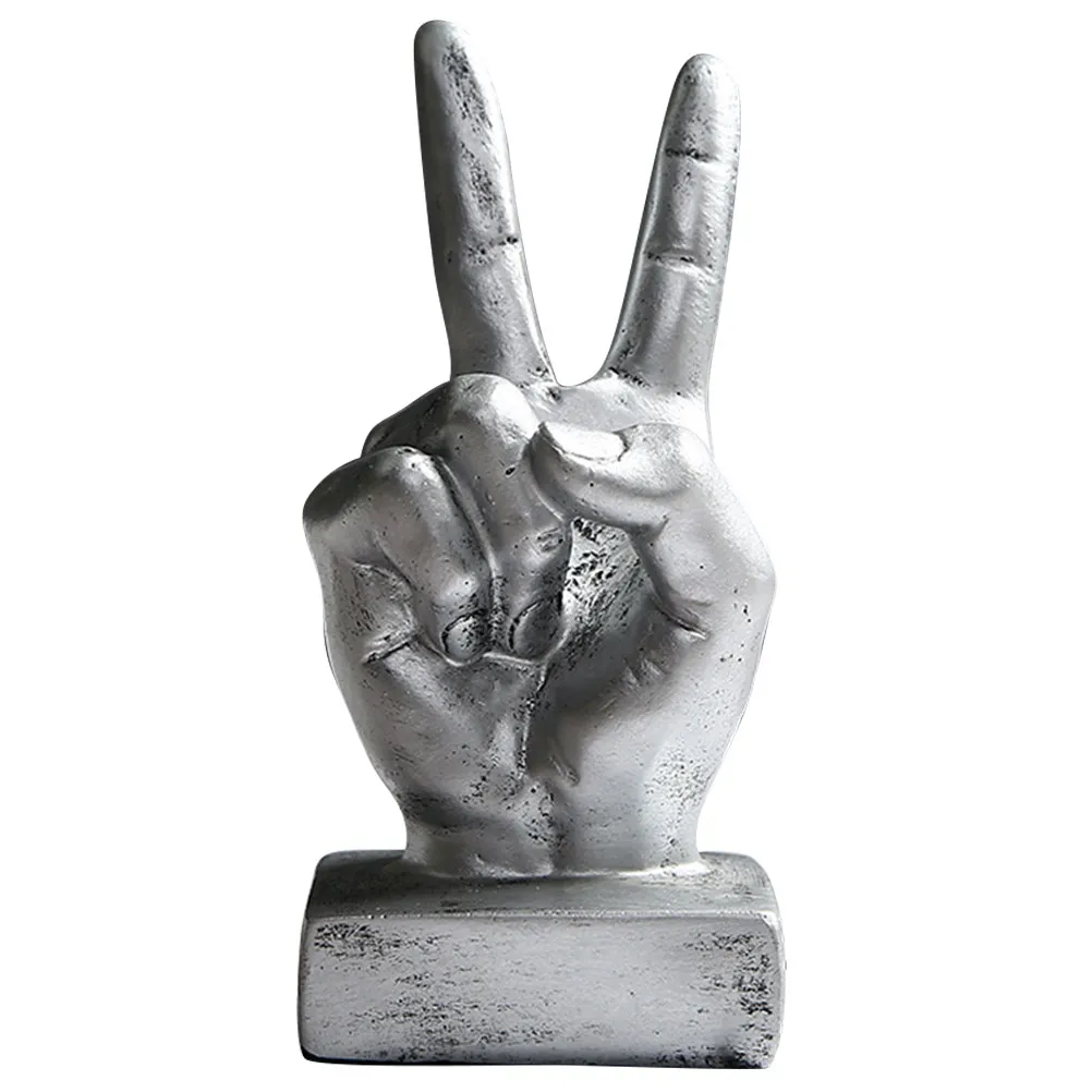 

1 шт. Декоративная фигурка из смолы «Жест победы» – креативное украшение из смолы для дня рождения, выпускного, вечеринки, декора рабочего стола, дома, офиса, автомобиля