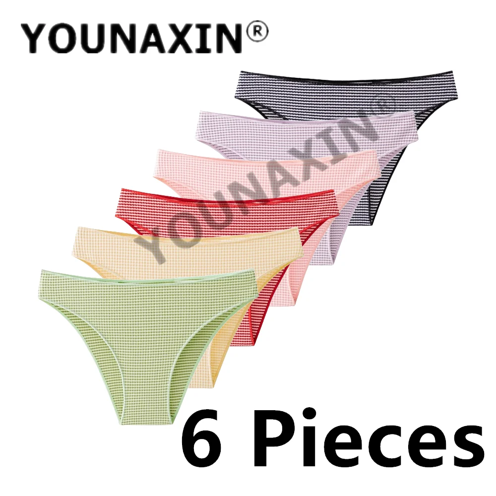 6 Pieces/Lot Women Underwear Briefs Lingerie Low-Rise Undies Sexy Girls Large Panties Breathable Candy Colors Undershorts M L XL