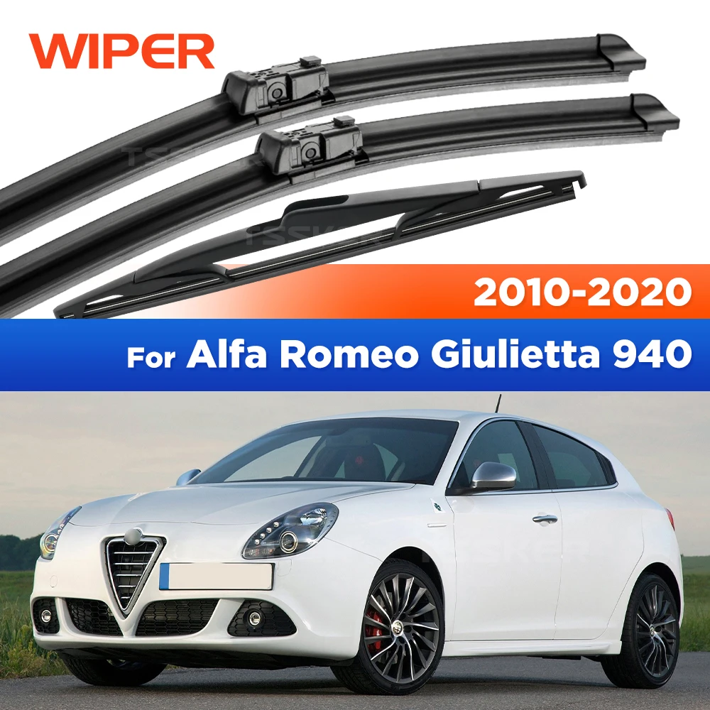 

For Alfa Romeo Giulietta 940 2010-2020 2011 2012 Wiper Front&Rear Wiper Blades Windshield Windscreen Window Brushes 24"+18"+14"