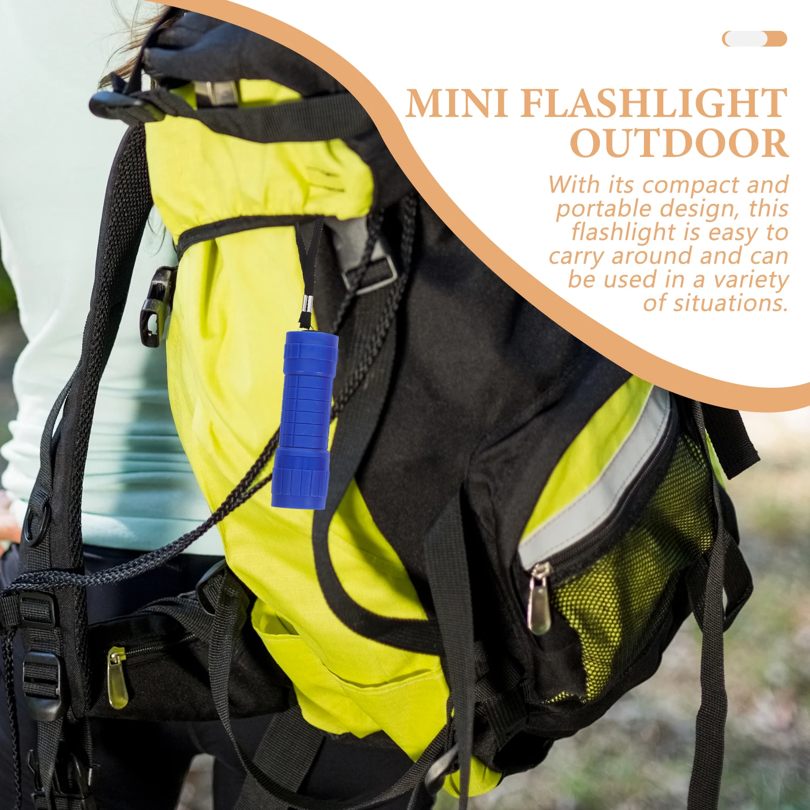 

5Pcs LED Flashlight Mini Portable High Brightness Lightweight Plastic Outdoor Camping Pocket Flashlights Multipurpose Emergency