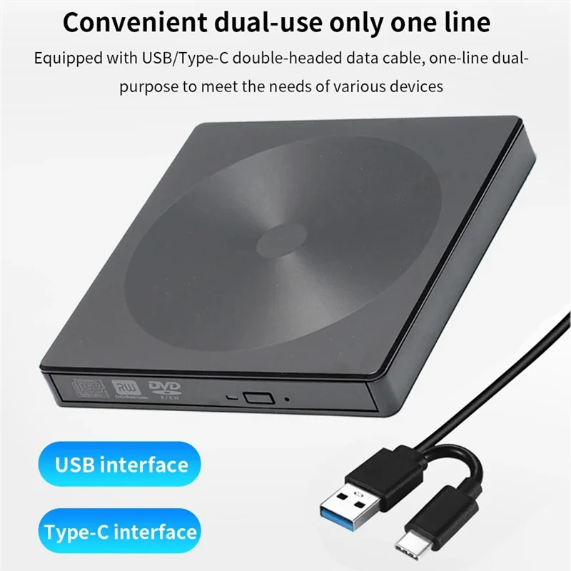 DVD External USB3.0 Reader CD Player Burner Optical Disk Drives For PC Laptop Notebook
