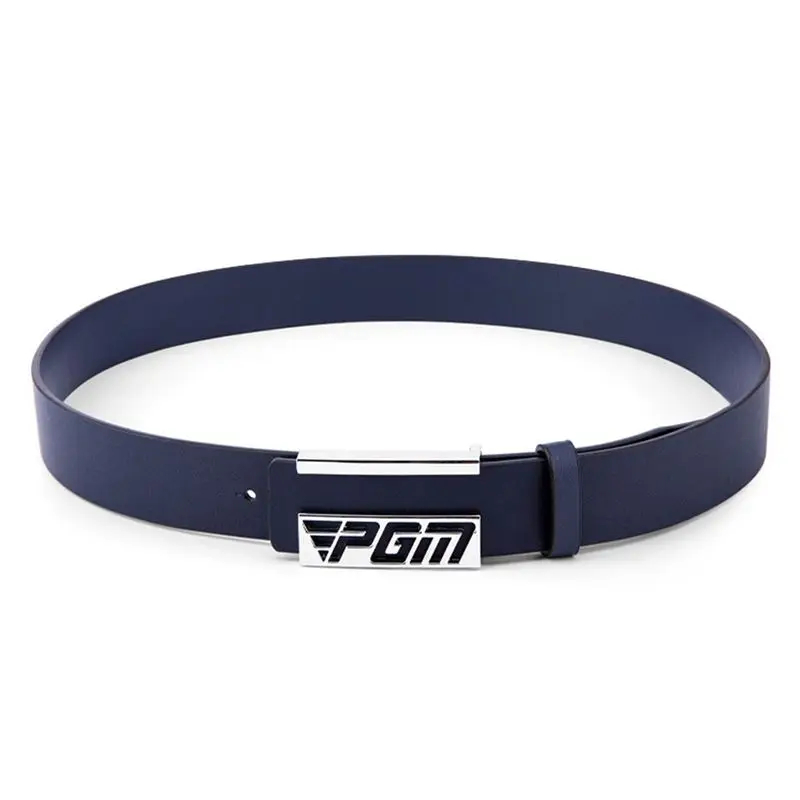 ABJV حزام رجالي موضة ثلاثي الأبعاد شعار منقوش طبقة علوية جلد البقر سبيكة مشبك ملابس غولف حزام للرجال B