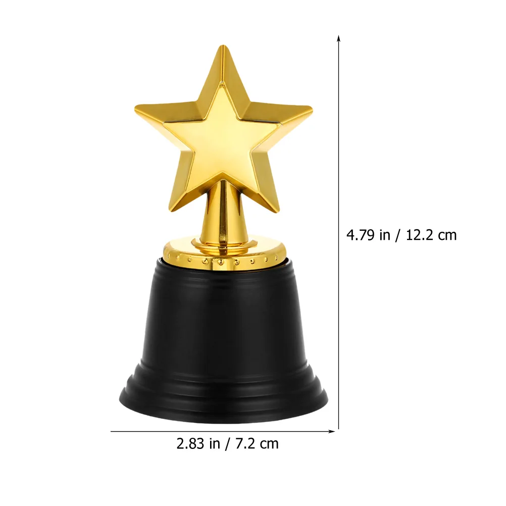 9Pcs Kids Race Game Trophy Plastic Trophy Model Plastic Trophy Decoration Star Trophy Decoration