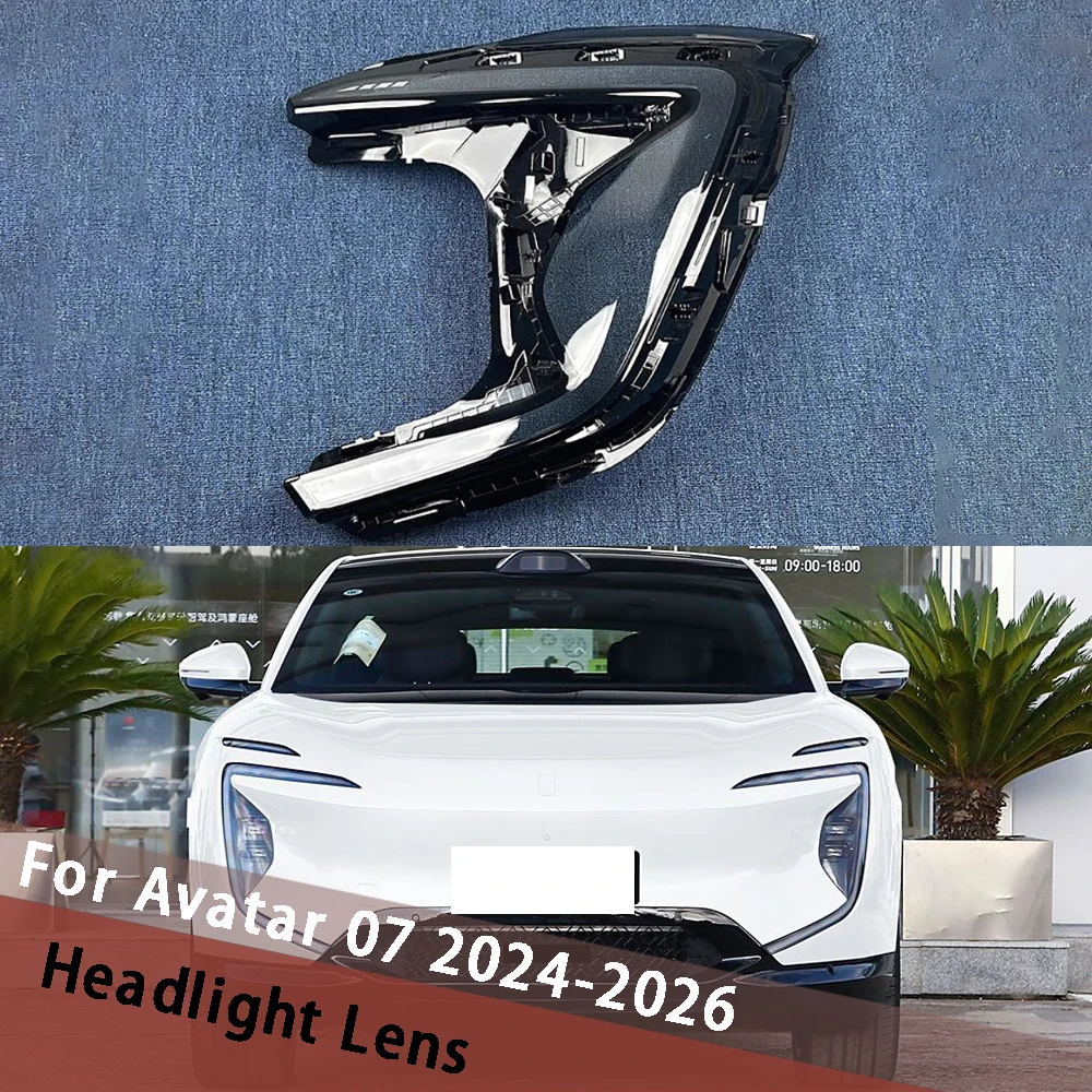 

For Avatar 07 2024 2025 2026 Headlight Cover Transparent Lampshade Lampcover Caps Housing Lamp Lens Headlamp Shell Plexiglas