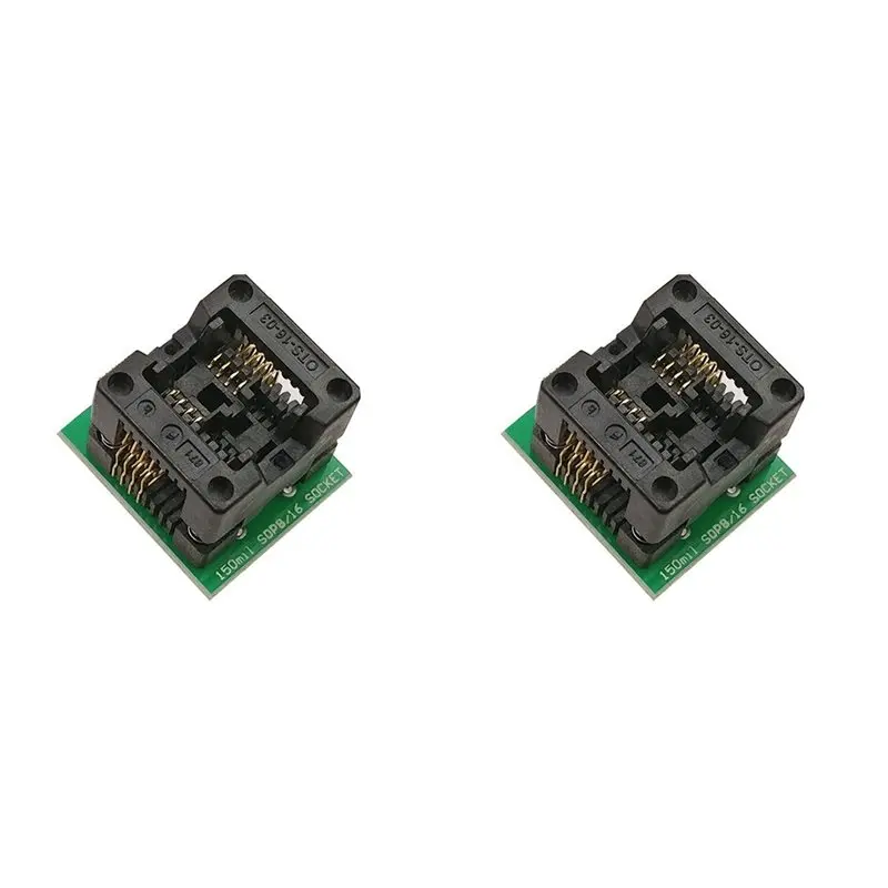 

Адаптер-переходник JABS-2Pcs SOP8 на DIP8 (SOIC8 на DIP8) для программатора микросхем, с разъемом 150 мил для широких контактов