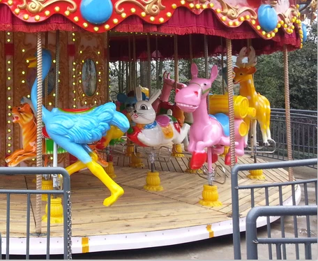 The factory produces the hottest theme park fun fair children adult carousel riding machine for sale