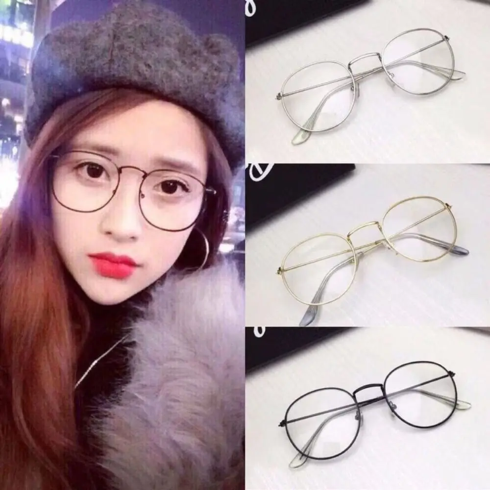 Retro Anti Blue Light Blue Light Blocking Glasses UV 400 Protection Round Frame Computer Goggles Metal Anti Glare Eyewear Unisex