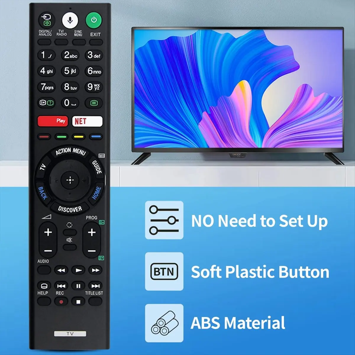 Control Remoto de Voz B21B, Reemplazo del RMF-TX210ES, para Televisores Sony y Bravia, Compatible con Todos los Televisores Inte